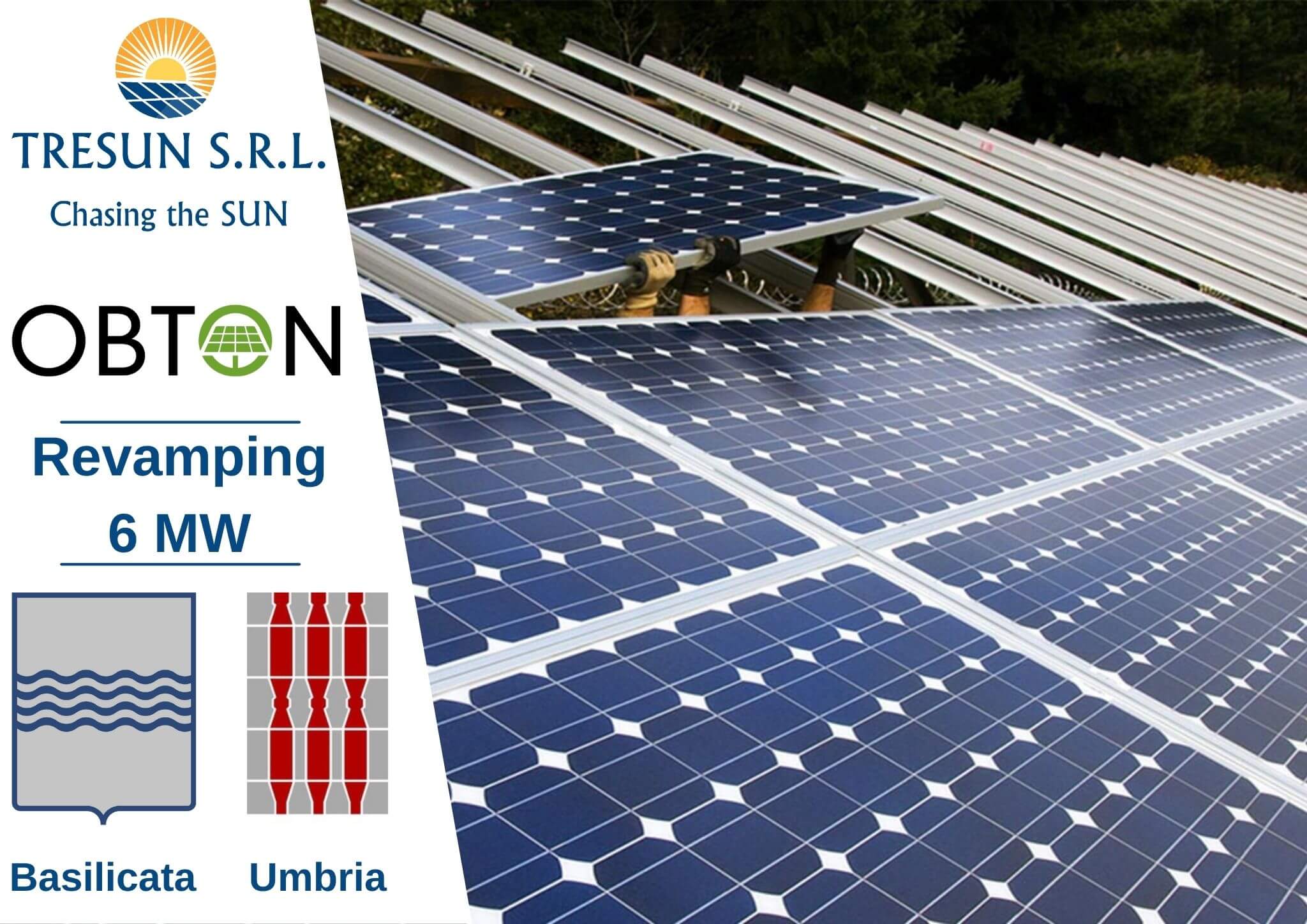 Impianti fotovoltaici OBTON revamping di Basilicata e Umbria per 6 MW di potenza